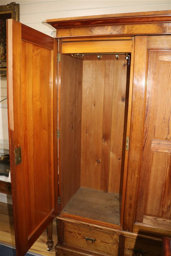 A Victorian pine four piece bedroom suite